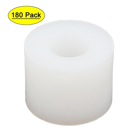 Uxcell Round Plastic Insulation Column Standoff Support Spacer Tube White 12x9mm 180pcs