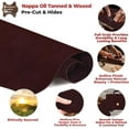 thumbnail image 3 of ELW 5-6 oz 2-2.4mm Nappa Oil Tanned & Waxy Finish Leather Pre-Cuts & Hides  Size: 8"x24" 20.3-61 cm  Red Brown Color  Full Grain Genuine Craftsman Grade A/B, Leatherworking, Sheets, 3 of 6