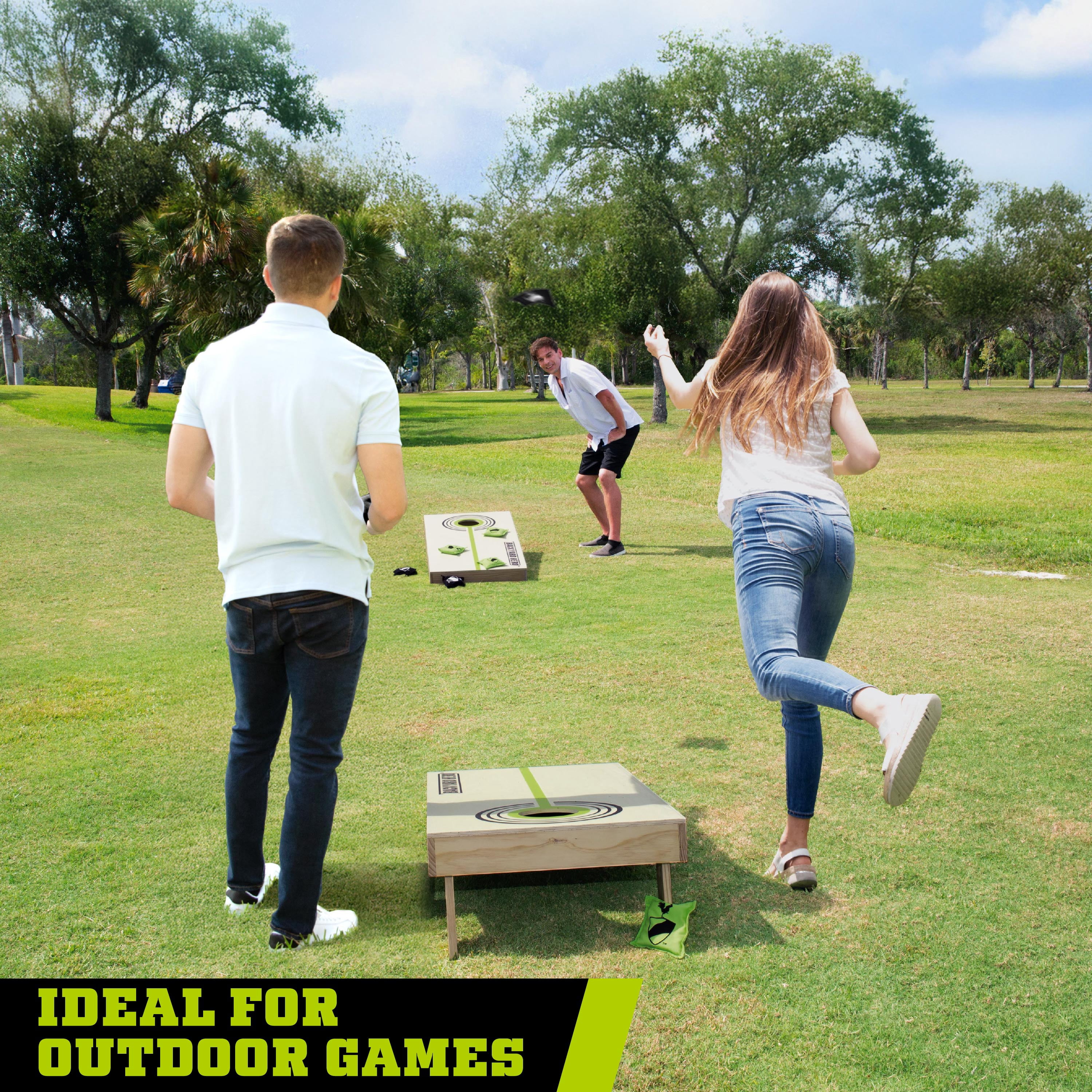 Official Size Cornhole Bean Bag Toss Set 4 ft x 2 ft by Backyard Hero
