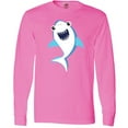 thumbnail image 3 of Inktastic Cute Shark, Little Shark, Blue Shark, Sea Animal Long Sleeve T-Shirt, 3 of 5