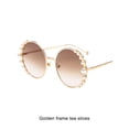 thumbnail image 2 of fastboy Lunettes de Soleil Rondes Perle ins, Lunettes de Soleil en Métal Transfrontalières, 2 of 9