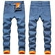 thumbnail image 1 of Pantalones vaqueros de invierno for hombre con forro polar, elásticos y térmicos, de corte regular for clima frío., 1 of 7