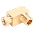 thumbnail image 4 of Elbow Compression Tube Pipe Fitting, Compression Pipe Fitting Compression Tube Pipe Adapter Durable Brass Pipe Connector  For Oil Lubrication System PL408 4mm / 0.16in M8 X 1, 4 of 8