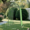 thumbnail image 3 of Huisuilinss Garden Arch Trellis,7.5FT Metal Garden Arbors,Wedding Arch Archway With Netting For Climbing Plants,Vegetables,Flowers,Adjustable Width,Outdoor Pergola For Garden Christmas Party Decor, 3 of 7