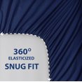 thumbnail image 3 of duomi-Essentials Ultra Soft Hypoallergenic Wrinkle Resistant Double Brushed Microfiber Bedding Sheet Set, Royal Blue, Twin, 3 of 4