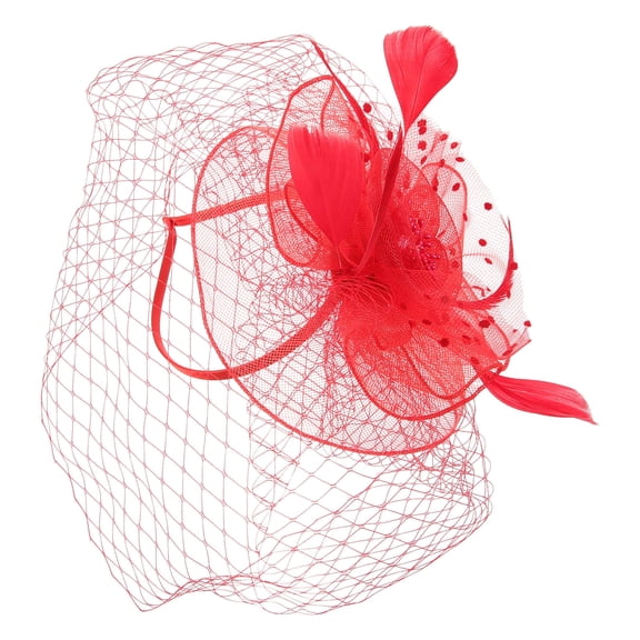 FOMIYES Vintage Bridal Hat with Mesh Veil for Women, Elegant Wedding and Tea Party Headdress Accessory