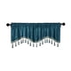 thumbnail image 2 of Cortinas con flecos | Paneles de poliéster con bolsillo para varilla, 150 x 40 cm | Elegantes cortinas cortas con borlas, color verde, azul claro, café y azul | Decoración para el hogar, sala de, 2 of 6