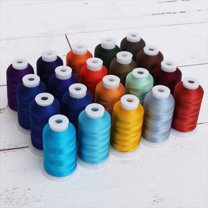 Threadart 20 Spool Polyester Embroidery Machine Thread Royal Colors | 1000M Spools 40wt | For Brother Babylock Janome Singer Pfaff Husqvarna Bernina Machines - 10 Sets Available