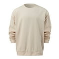 thumbnail image 3 of Men Summer Tops Men Athletic Tops Mens V Neck Casual Shirts Shirts Fitted Casual Slipper Super Top Long Sleeve Shirt Pack Mens Loose Fit Workout Striped Long Sleeve Shirt Tall Extra Tall Khaki 2XL, 3 of 4