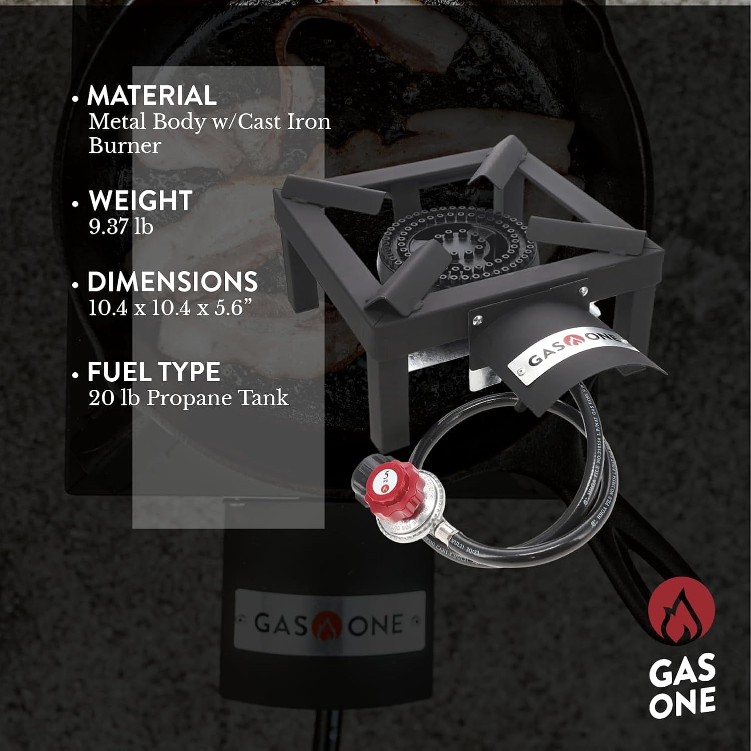 GasOne 1 Burner Propane Camping Stove Patented