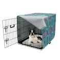 thumbnail image 5 of Ethnic Dog Crate Cover, Greek Geometric Circle Along Mediterranean Folk Geometric Effects Cultural Vibes, Easy to Use Pet Kennel Cover Small Dogs Puppies Kittens, 7 Sizes, Teal and Mauve, by Ambesonne, 5 of 6