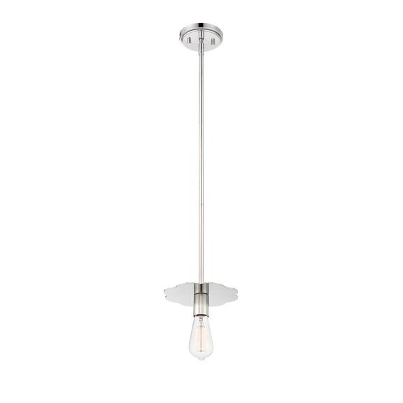 Trade Winds Lighting 1-Light Pendant Light In Polished Nickel