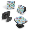 thumbnail image 2 of 4 Pcs Cabinet Handle Drawer Pulls Airplane Pattern Knobs with Screws Square Furniture Office Cabinet Knob Decoration, 2 of 7