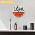 thumbnail image 6 of 12 Inch Patriotic Wall Clock, USA 250th Anniversary Wooden Round Wall Clocks with Silent Non-Ticking Quartz Movement, Battery Operated, Art Decor Hanging Clock for Kitchen, Bedroom, Living Room, 6 of 9