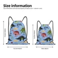 thumbnail image 4 of Bingfone Cute Dinosaurs Drawstrings Backpacks Bags For Men Women Gym Drawstrings Bag, 4 of 9