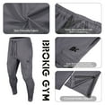 thumbnail image 6 of BROKIG Men's Zip Cargo Jogger Pants Gym Workout Athletic Sweatpants with Pockets (XX-Large, Shadow Gray), 6 of 7