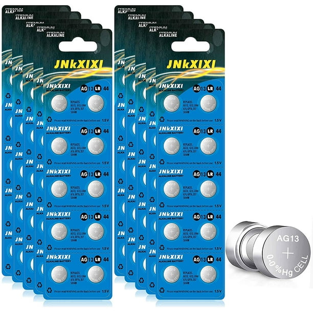 100 Pack Lr44 Ag13 357 Battery 1 5v Sr44 6 Gp76 Lr 44b L1154c 303 Button Coin Cell Batteries Jnkxixi Walmart Com Walmart Com