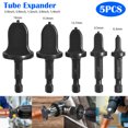 thumbnail image 1 of BeesClover 5 Pcs Air Conditioner Copper Tube Expander 5 Sizes Wear-resistant Swaging Tool Drill Bit Pipe Flaring Set, 1 of 8