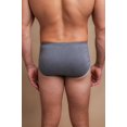 thumbnail image 4 of Men's Cottonique M27712 Latex Free Organic Cotton Briefs - 2 Pack (Melange Grey XL), 4 of 4