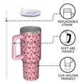 thumbnail image 4 of Pink Breast Cancer Tumbler with Handle and Lid,40oz Double Wall Vacuum Insulated Tumbler,Cups Gift for Women and Men, 4 of 7