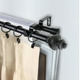 thumbnail image 2 of 13/16" Dia Adjustable 28-48 inch Double Curtain Rod with Giulia Finials - Black,(4704-282), 2 of 3