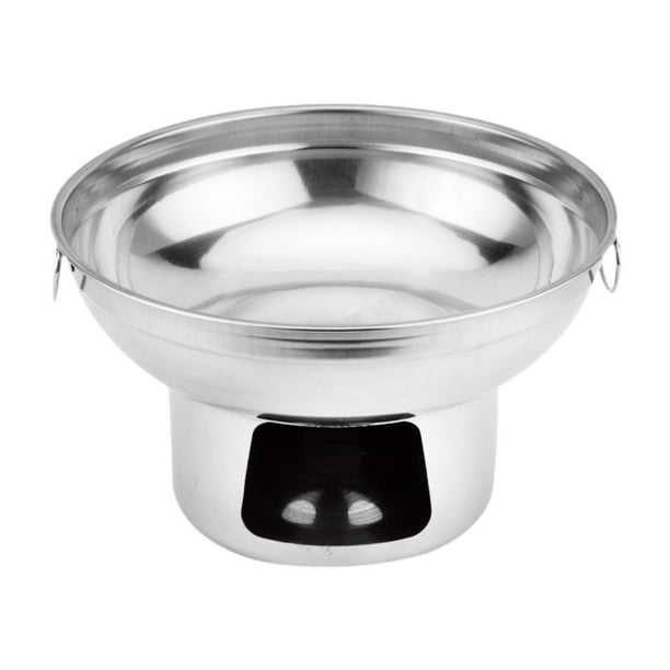 Recipiente calentador de alimentos para picnic de acero inoxidable, olla caliente portátil para acampar al aire libre Plateado l