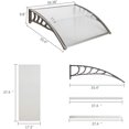 thumbnail image 7 of 40" x 40" Door Window Awning Polycarbonate Cover Front Door Outdoor Patio Awning Canopy UV Rain Snow Protection Hollow Sheet (Fusion), 7 of 7