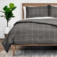 thumbnail image 3 of Bare Home Luxury Duvet Cover and Sham Set - Premium 1800 Collection - Ultra-Soft - Twin/Twin-XL, Modern Plaid - Gray/White, 2-Pieces, 3 of 8