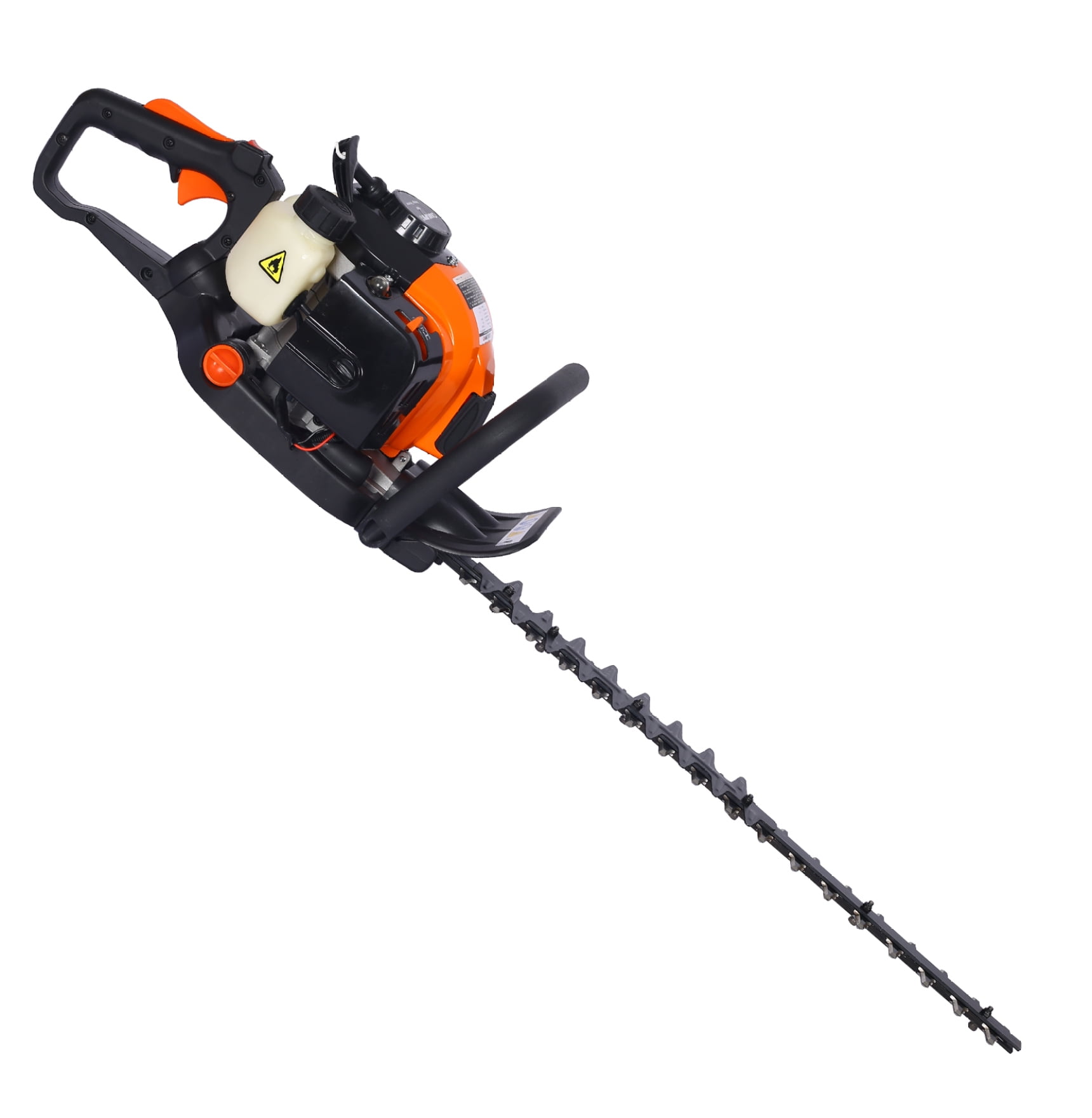 26cc Gas Hedge Trimmer 24 Inch Double Sided - Recoil Start, Lightweight & Low Vibration