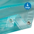 thumbnail image 5 of Elle Décor Pinstripe PEVA Shower Curtain Liner in Aqua Aqua, 5 of 5