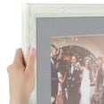 thumbnail image 6 of ArtToFrames 16x16 Matted Picture Frame with 12x12 Single Mat Photo Opening Framed in 1.25 Off White Wash on Ash and 2 Silver Mat (FWM-4098-16x16), 6 of 8