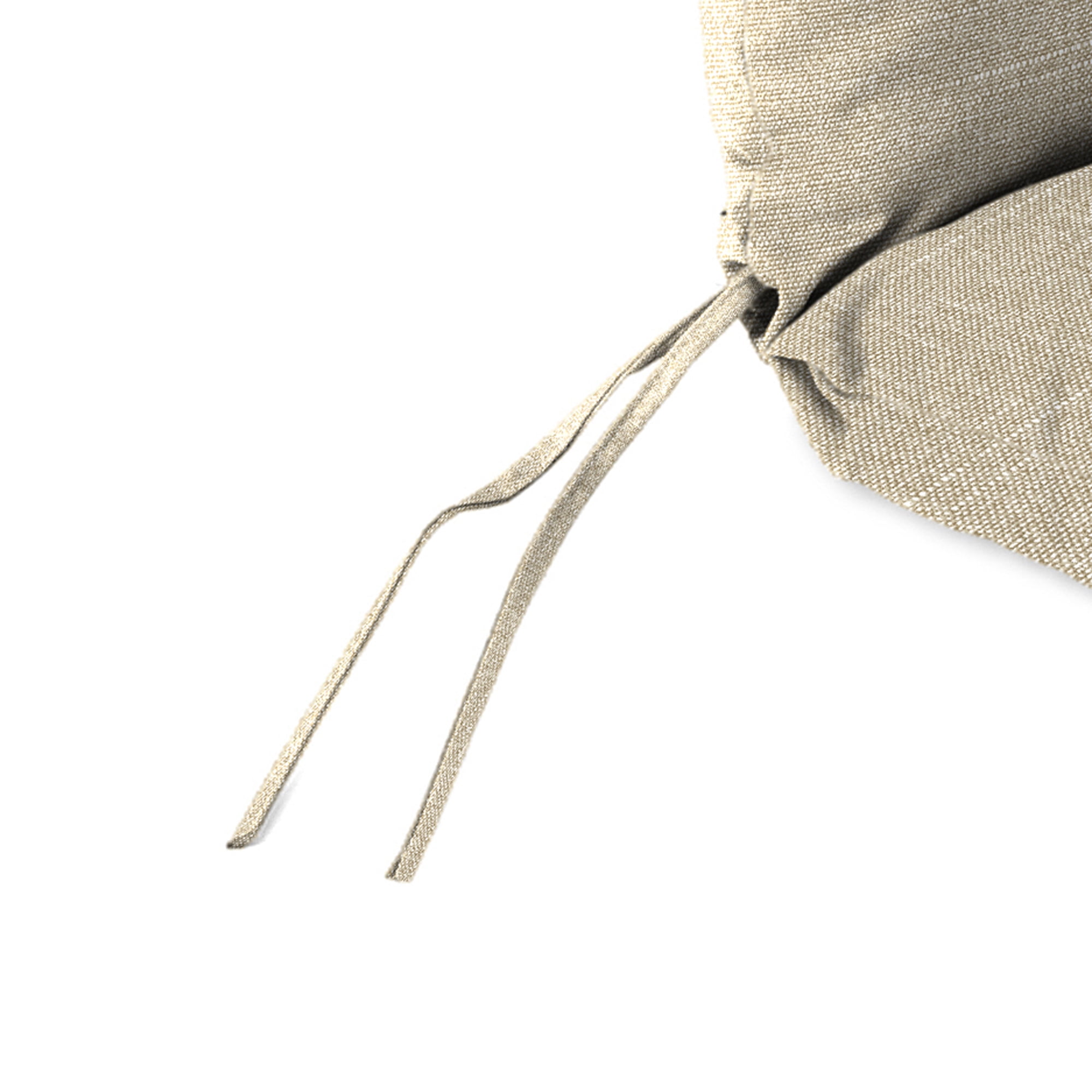 Jordan Manufacturing 22" x 45" Tory Bisque Knife Edge Outdoor Chair Cushion with Ties and Hanger Loop