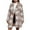 Fleece Jackets-Khaki, variant on Womens Fleece Jackets Plaid Oversized Notch Lapel Collar Button Down Sherpa Coats Long Winter Warm Long Sleeve Soft Outerwear Work Casual Jacket