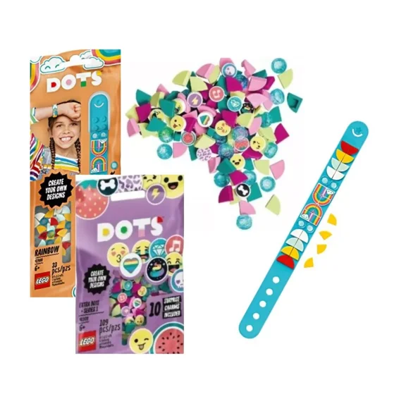 LEGO Dots Bracelet Bundle Kit: Rainbow & Extra Dots Series 1 41900 41908