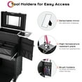 thumbnail image 3 of Byootique Rolling Makeup Case Trolley Cosmetic Organizer Hair Stylist Salon, 3 of 12