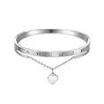 thumbnail image 1 of Brazalete Pulsera cristal zirconia corazon plata Ryscom casual, 1 of 5