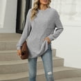 thumbnail image 4 of Texiao Winter Sweaters for Women,Women's 2025 Loose Crew Neck Long Sleeve Basic Knit Pullover, 4 of 9
