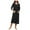 Black-womens pajamas, variant on Women Zipper Robe Short Sleeve Housecoat Casual Bathrobes Zip Front Nightgown with Pockets