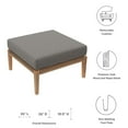 thumbnail image 6 of Ottoman Lounge Chair, Grey Gray Natural, Teak Wood, Outdoor Patio Balcony Cafe Bistro Garden Hospitality Restaurant, Modern Contemporary HB34218, 6 of 7