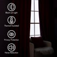 thumbnail image 4 of Cortinas MIULEE Velvet Blackout, 240 x 260 cm, 2 paneles, color rojo, 4 of 7