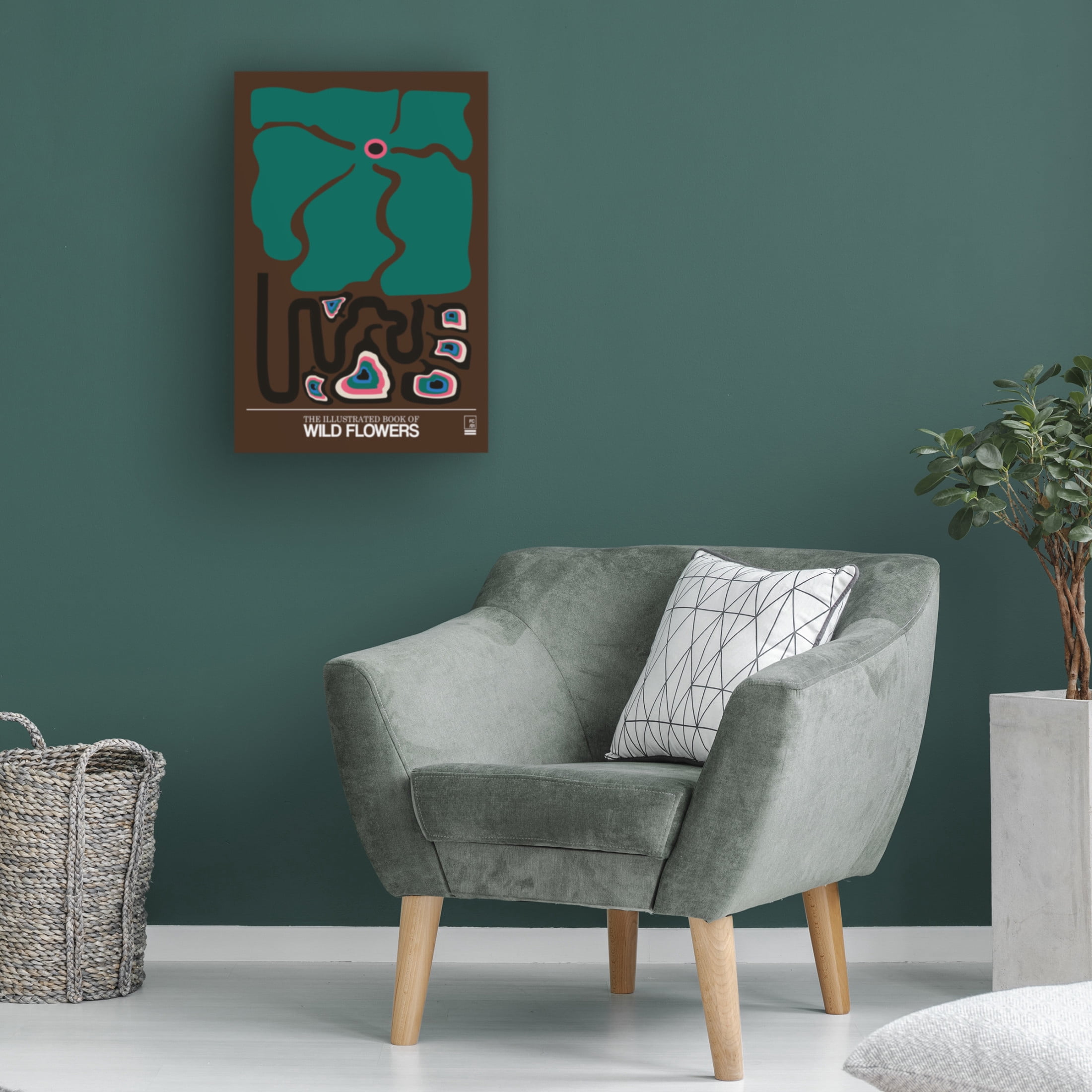 Trademark Fine Art Frances Collett The Illustrated Book Of Wild Flowers Vol.1 Brown Canvas Wall Art
