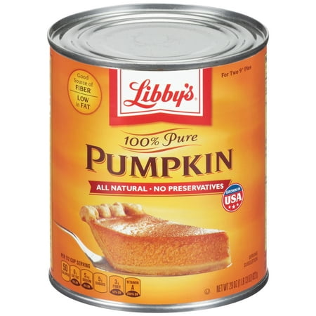 (2 Pack) Libby's 100% Pure Canned Pumpkin, 29 oz (Best Frozen Pumpkin Pie Brand)