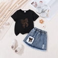 thumbnail image 2 of UAYOTSE Girls Clothes 3T 4T 5T 6T 7T Summer Outfits Baby Kids Short Sleeve T-Shirt Tops & Shorts Sets,Sizes 7 Years, 2 of 7