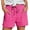 Hot Pink, variant on VISALY Linen Shorts Women, Towel Pants, Women's Casual Solid Color Elastic Waist Cotton and Linen Sports Shorts Women's Fashion Casual, Cotton Shorts for Women, 1 Pack Shorts for Women, White, L