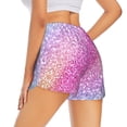 thumbnail image 3 of Sigee Fun Rainbow for Women's Athletic Shorts High Waisted Running Shorts Pocket Sporty Short Gym Elastic Workout ShortsSmall, 3 of 9