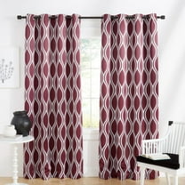 Exclusive Home Alfie Room Darkening Blackout Grommet Top Curtain Panel Pair, 52"x84", Burgundy, Set of 2