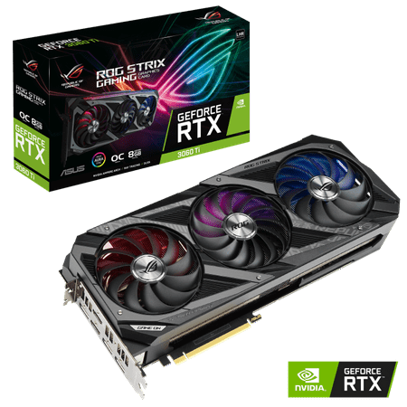 ASUS ROG Strix NVIDIA GeForce RTX 3060 Ti V2 OC Edition Gaming Graphics Card