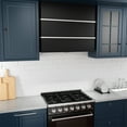 thumbnail image 5 of Akicon 36 inch Kitchen Range Hood with 600 CFM, Stainless Steel Wall Mounted Ducted Range Hood, 3 Speed Fan with LED Light, Powerful Vent Motor, Jet Black with Nickel, 5 of 7