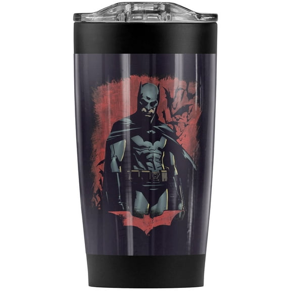 Batman Begins Dead Town Stainless Steel Tumbler 20 oz Coffee Travel Mug/Cup, Vacuum Insulated & Double Wall with Leakproof Sliding Lid | Great for Hot Drinks and Cold Beverages