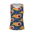 thumbnail image 3 of Picia Burning Rugby Balls Pattern Women's Workout Tank Top,Breathable Activewear,Slim Fit Athletic Top,Versatile Workout Moisture-wicking top-Small, 3 of 9